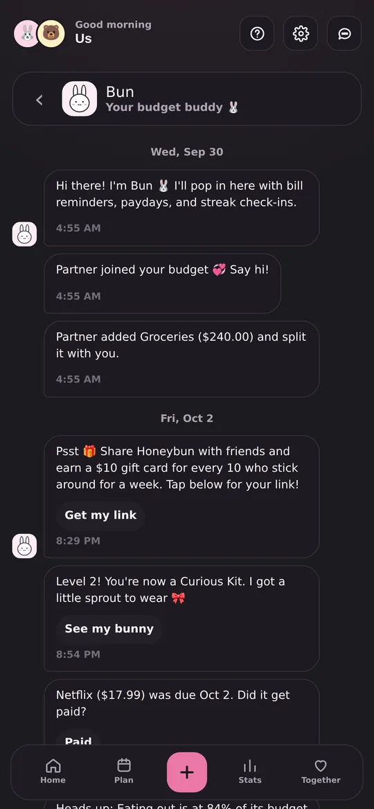 Bun's inbox: friendly reminders
